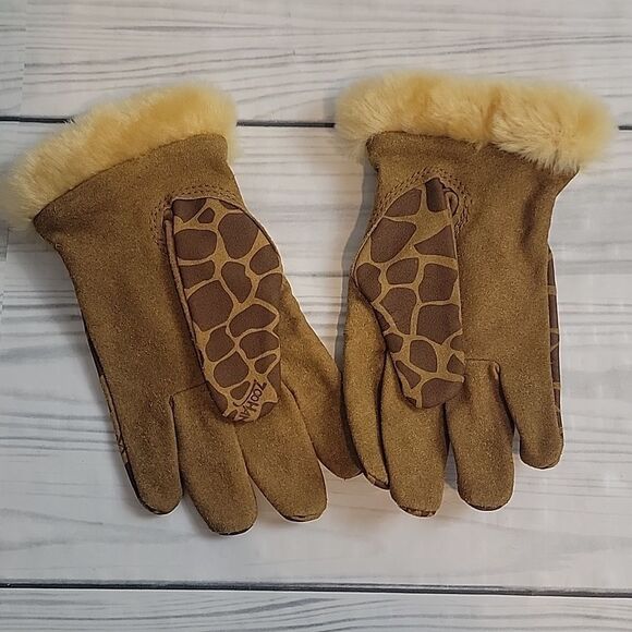 Zoo hands animal print youth size vegan leather gloves child size small - Picture 2 of 5